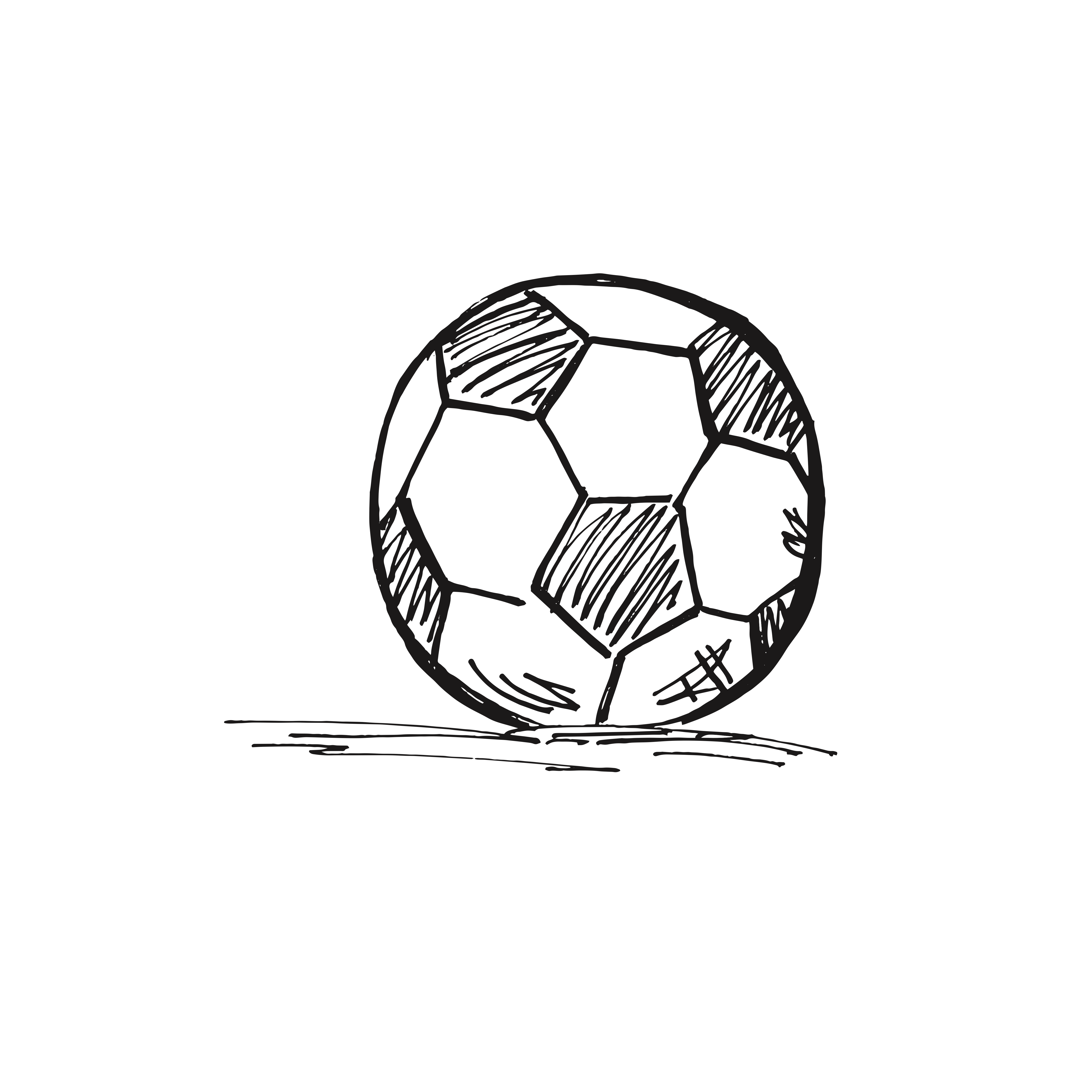 Hand sketch soccer player Royalty Free Vector Image